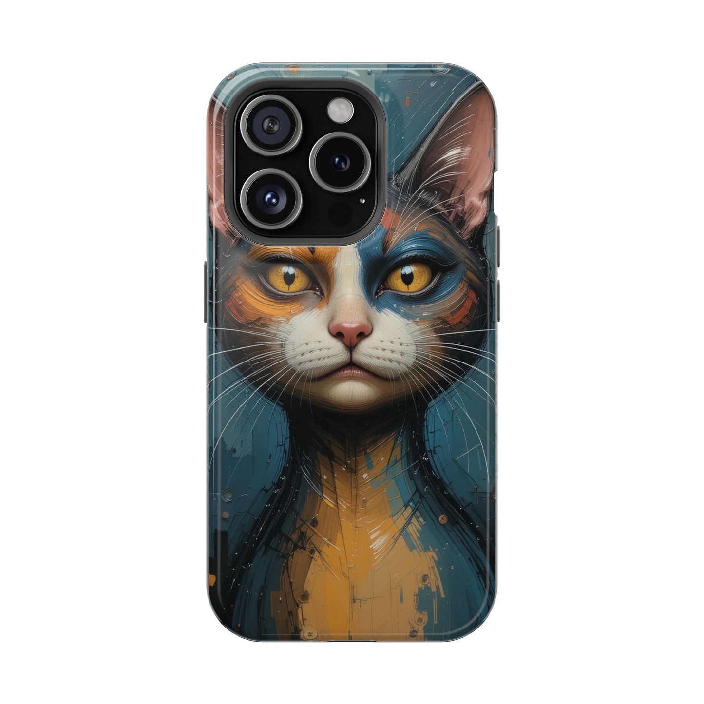 Cat Painting MagSafe® iPhone Tough Case Dual Layer Robust