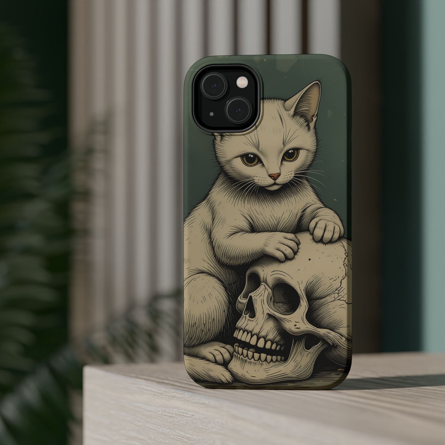 Cat & Skull MagSafe® iPhone Tough Case Dual Layer Robust