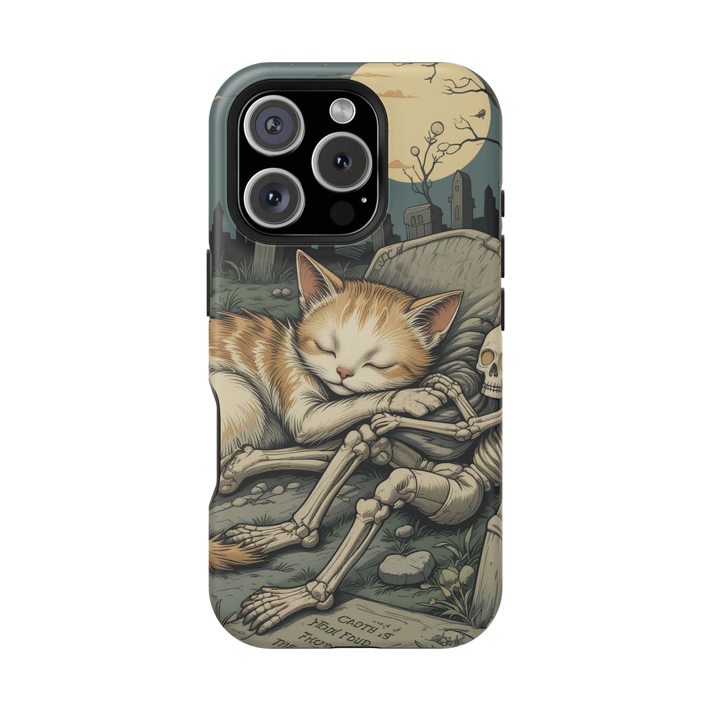 Graveyard Cat MagSafe® iPhone Tough Case Dual Layer Robust