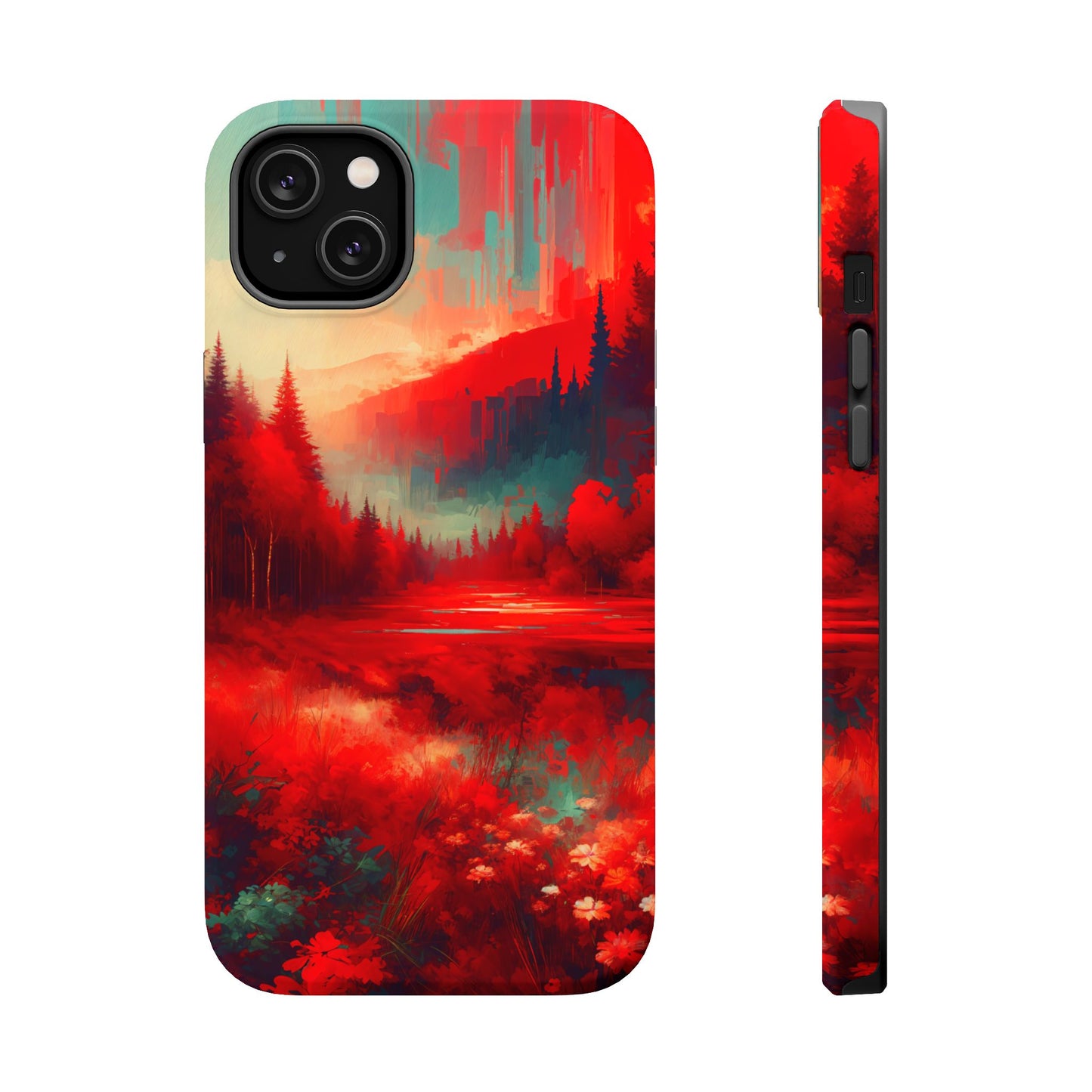Red Nature MagSafe® iPhone Tough Case Dual Layer Robust