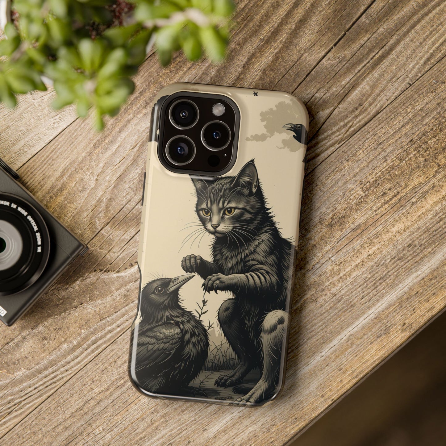 Black Cat MagSafe® iPhone Tough Case Dual Layer Robust