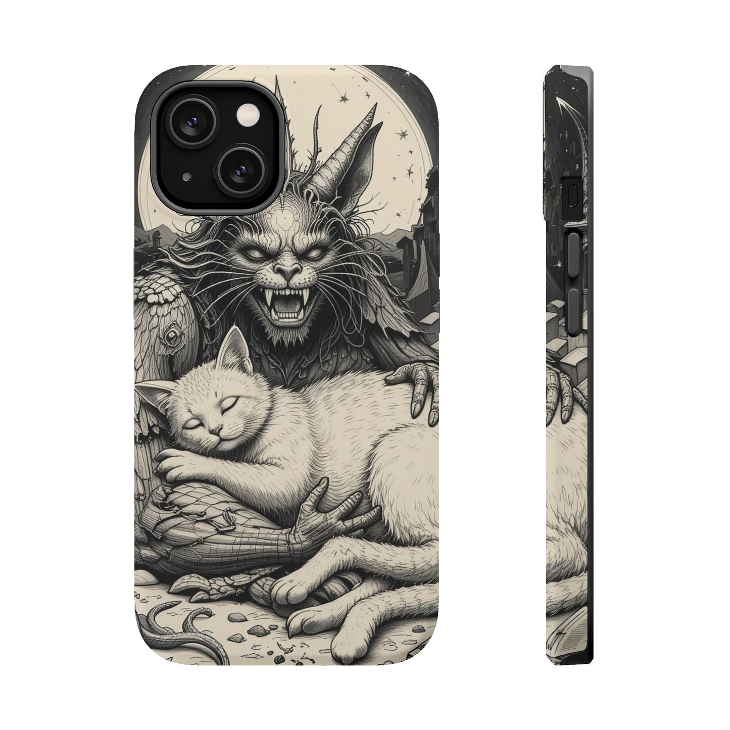 Demon's Cat MagSafe® iPhone Tough Case Dual Layer Robust