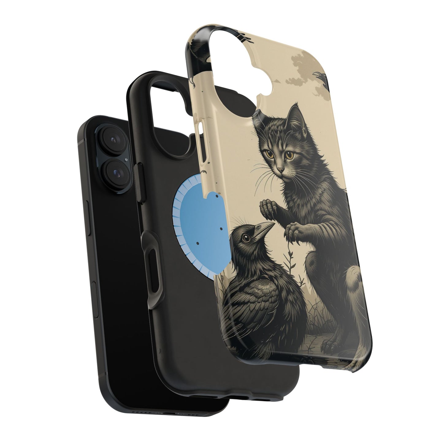 Black Cat MagSafe® iPhone Tough Case Dual Layer Robust