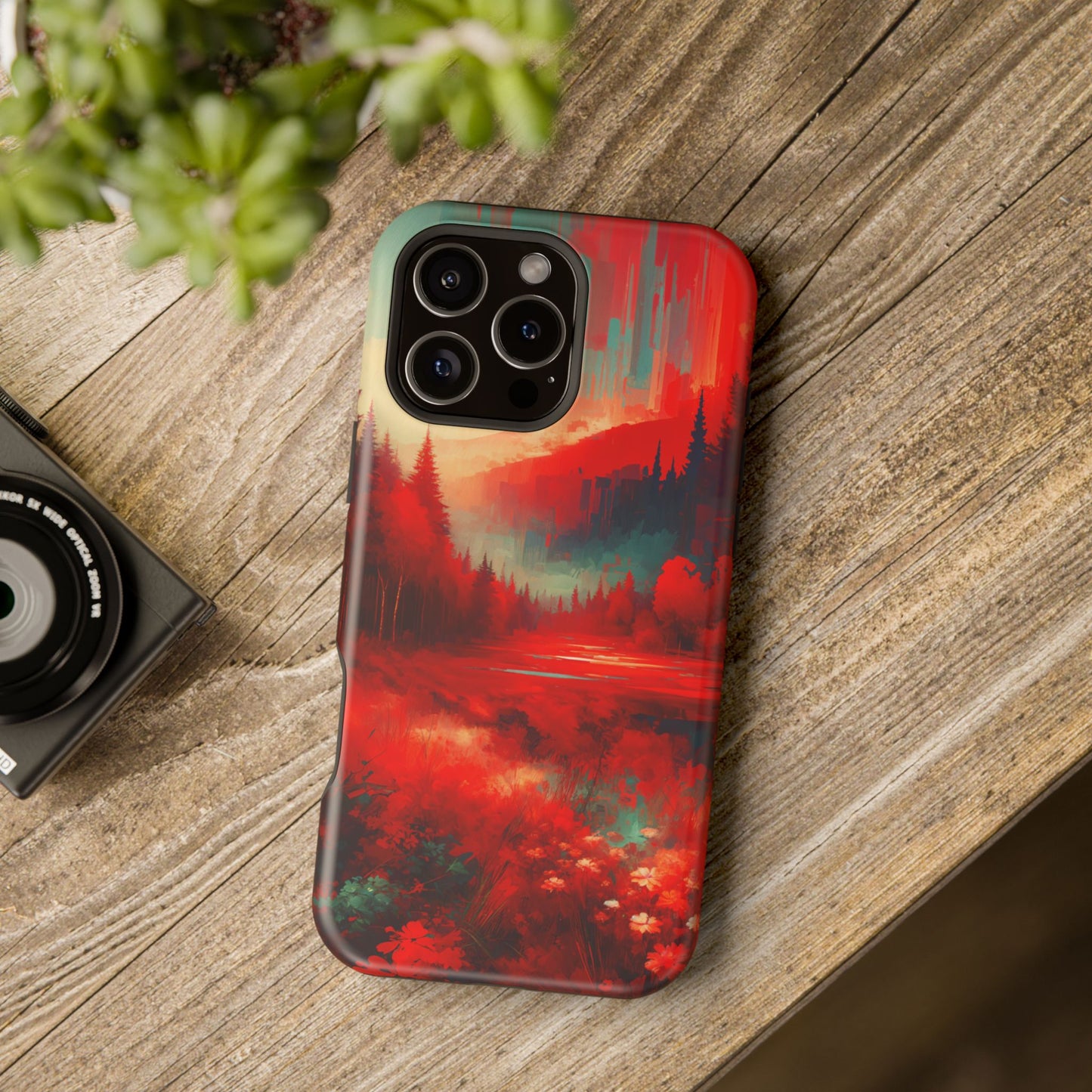 Red Nature MagSafe® iPhone Tough Case Dual Layer Robust