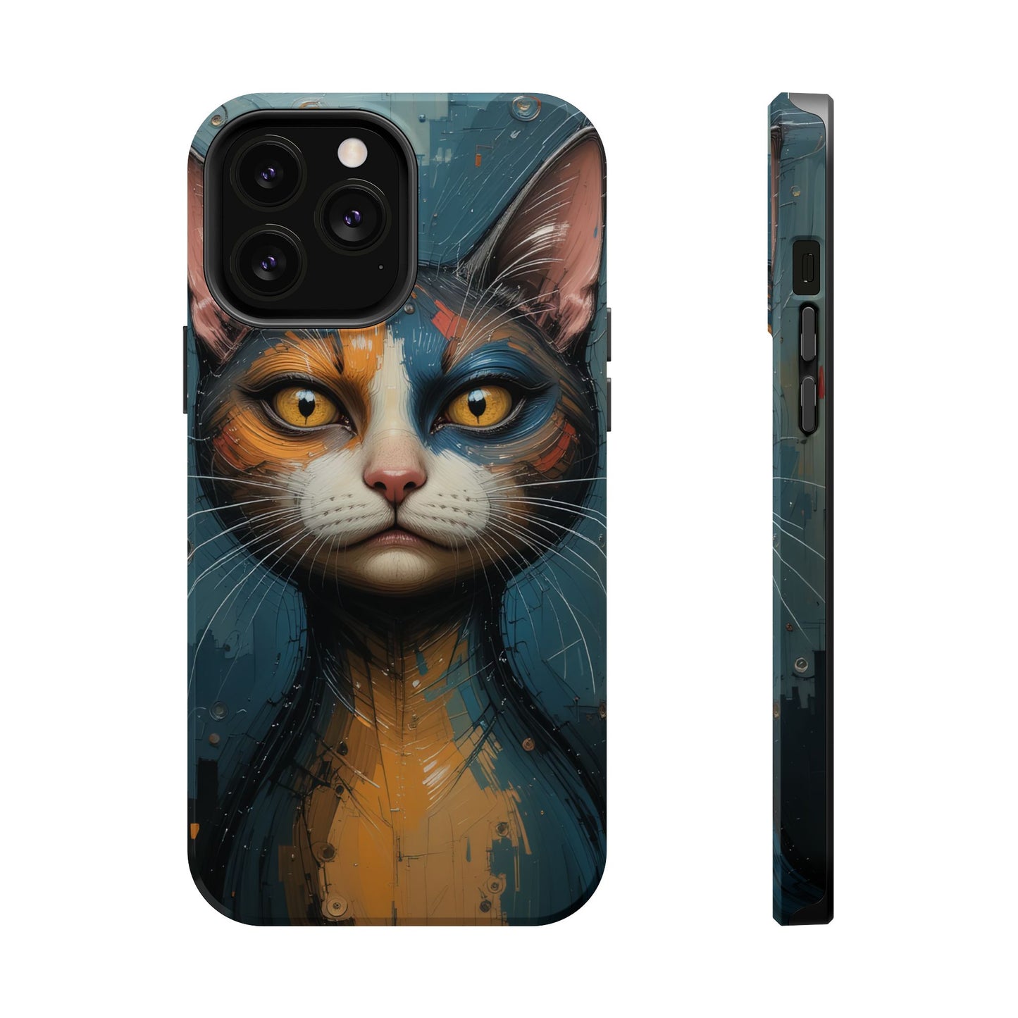 Cat Painting MagSafe® iPhone Tough Case Dual Layer Robust