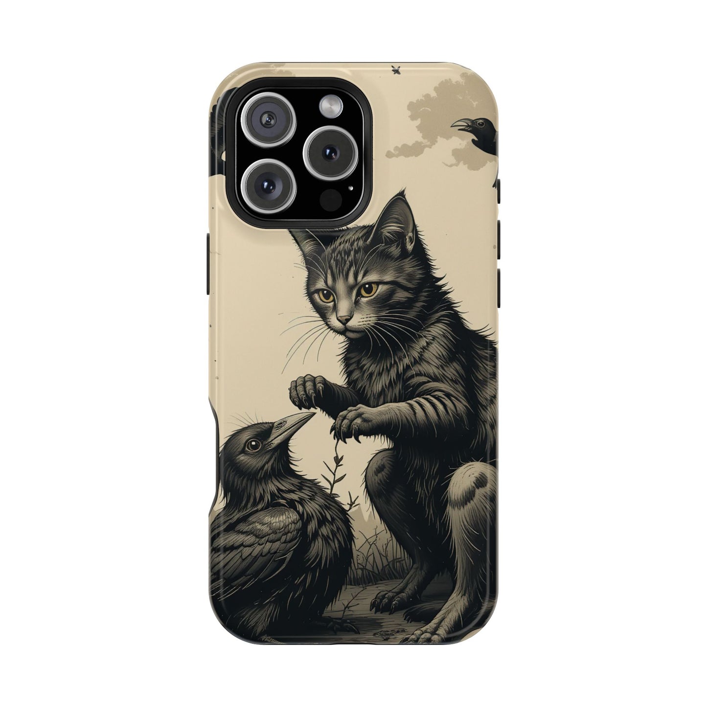 Black Cat MagSafe® iPhone Tough Case Dual Layer Robust