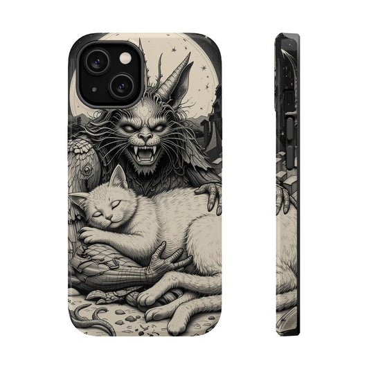 Demon's Cat MagSafe® iPhone Tough Case Dual Layer Robust