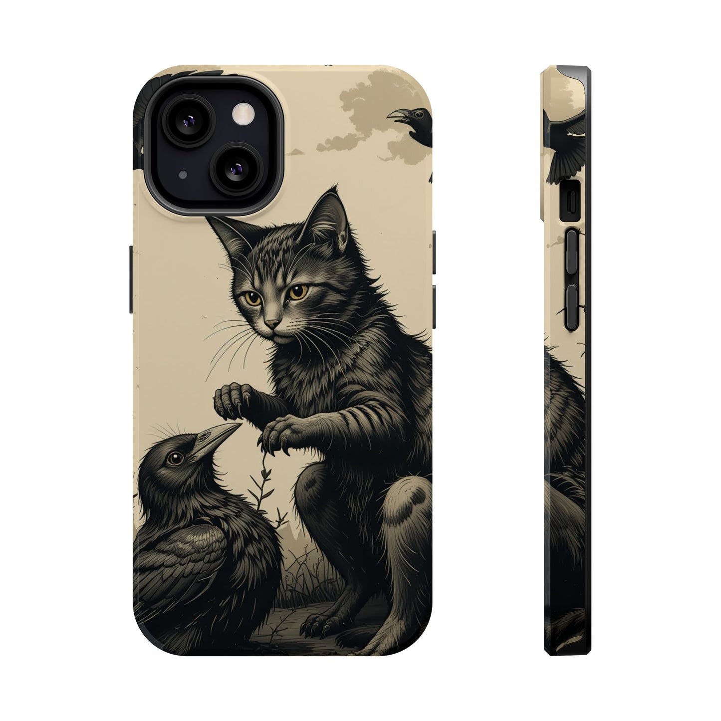 Black Cat MagSafe® iPhone Tough Case Dual Layer Robust