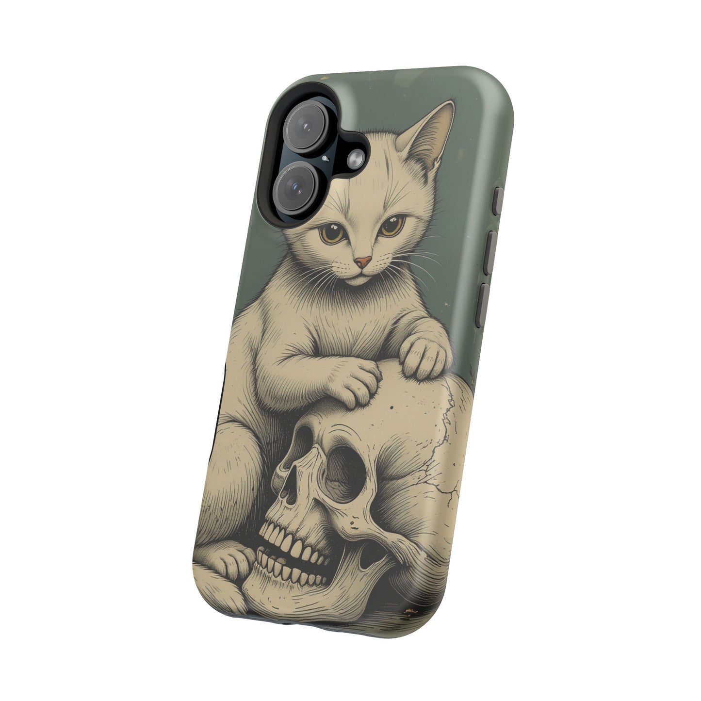 Cat & Skull MagSafe® iPhone Tough Case Dual Layer Robust