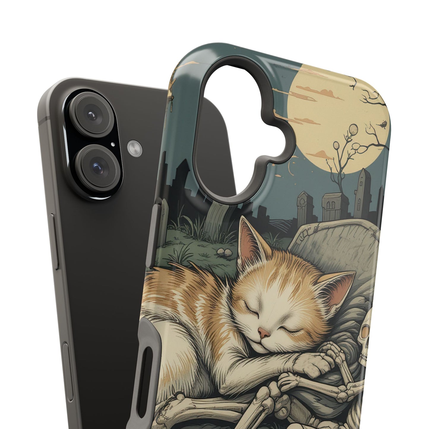 Graveyard Cat MagSafe® iPhone Tough Case Dual Layer Robust