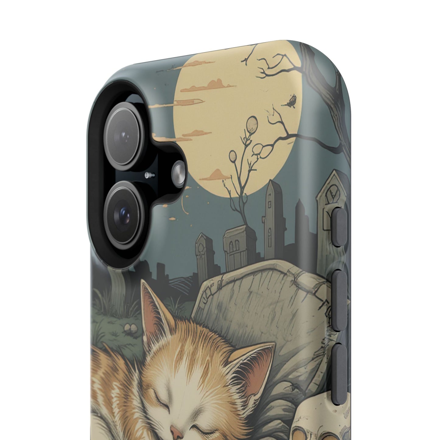 Graveyard Cat MagSafe® iPhone Tough Case Dual Layer Robust