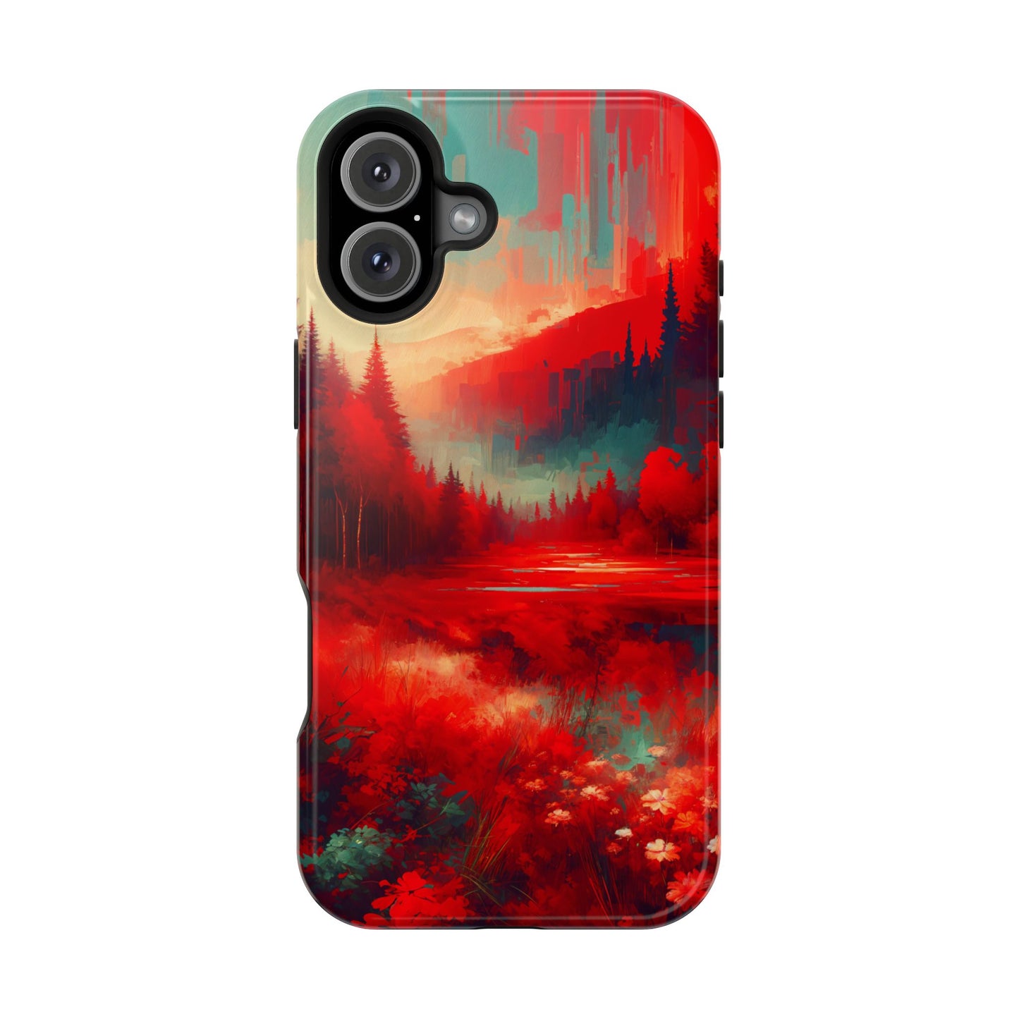 Red Nature MagSafe® iPhone Tough Case Dual Layer Robust