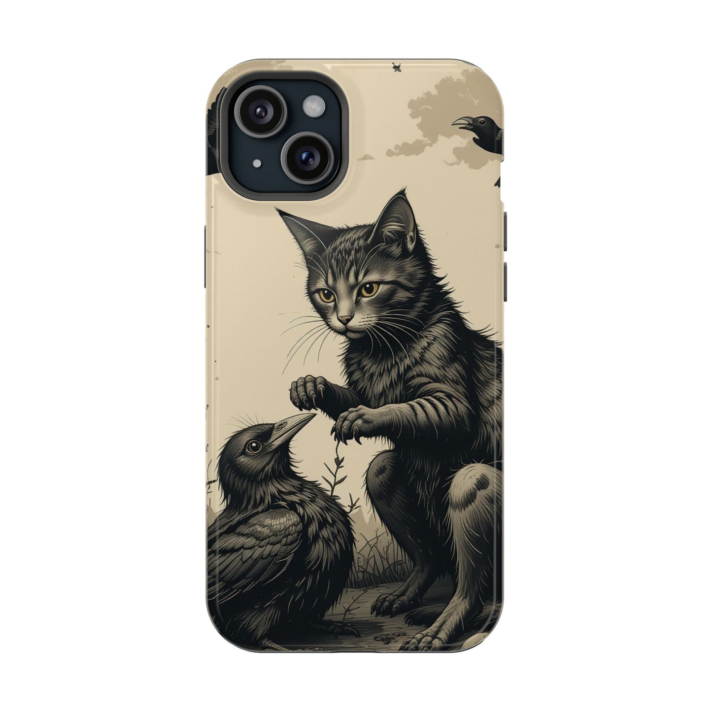 Black Cat MagSafe® iPhone Tough Case Dual Layer Robust