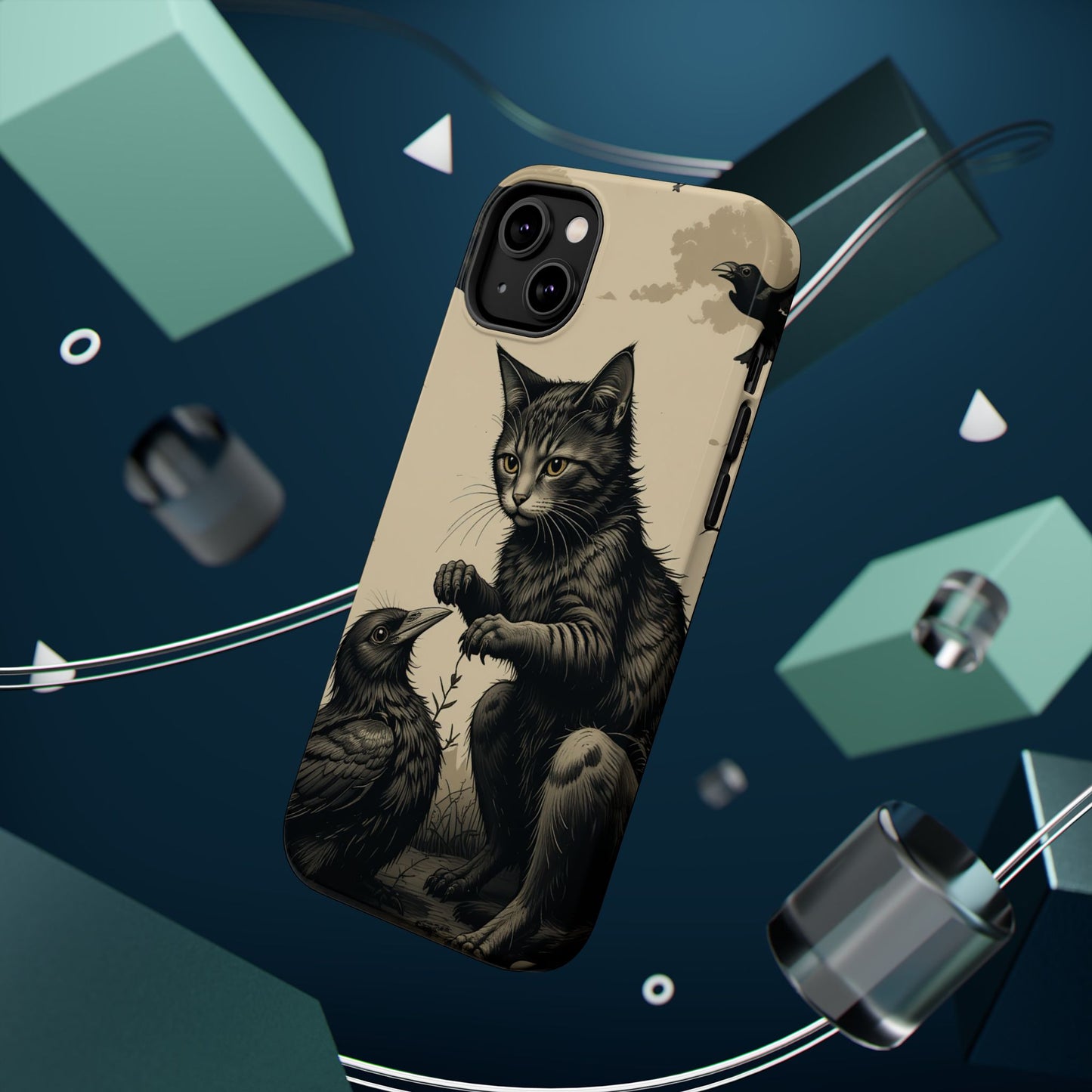 Black Cat MagSafe® iPhone Tough Case Dual Layer Robust