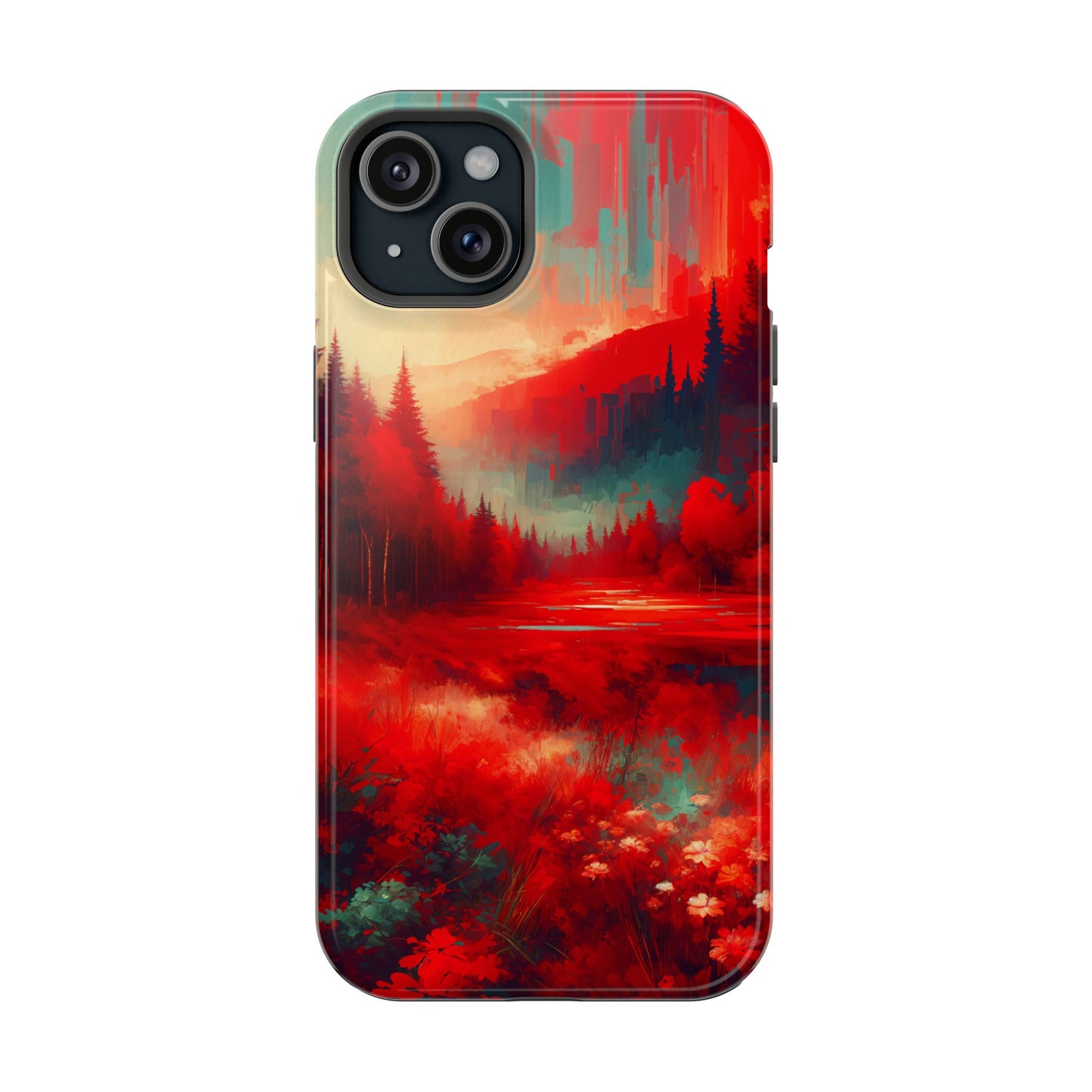 Red Nature MagSafe® iPhone Tough Case Dual Layer Robust