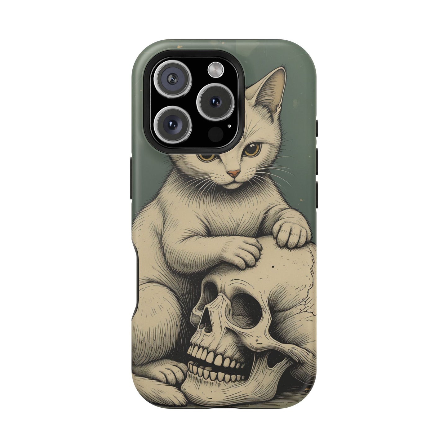 Cat & Skull MagSafe® iPhone Tough Case Dual Layer Robust