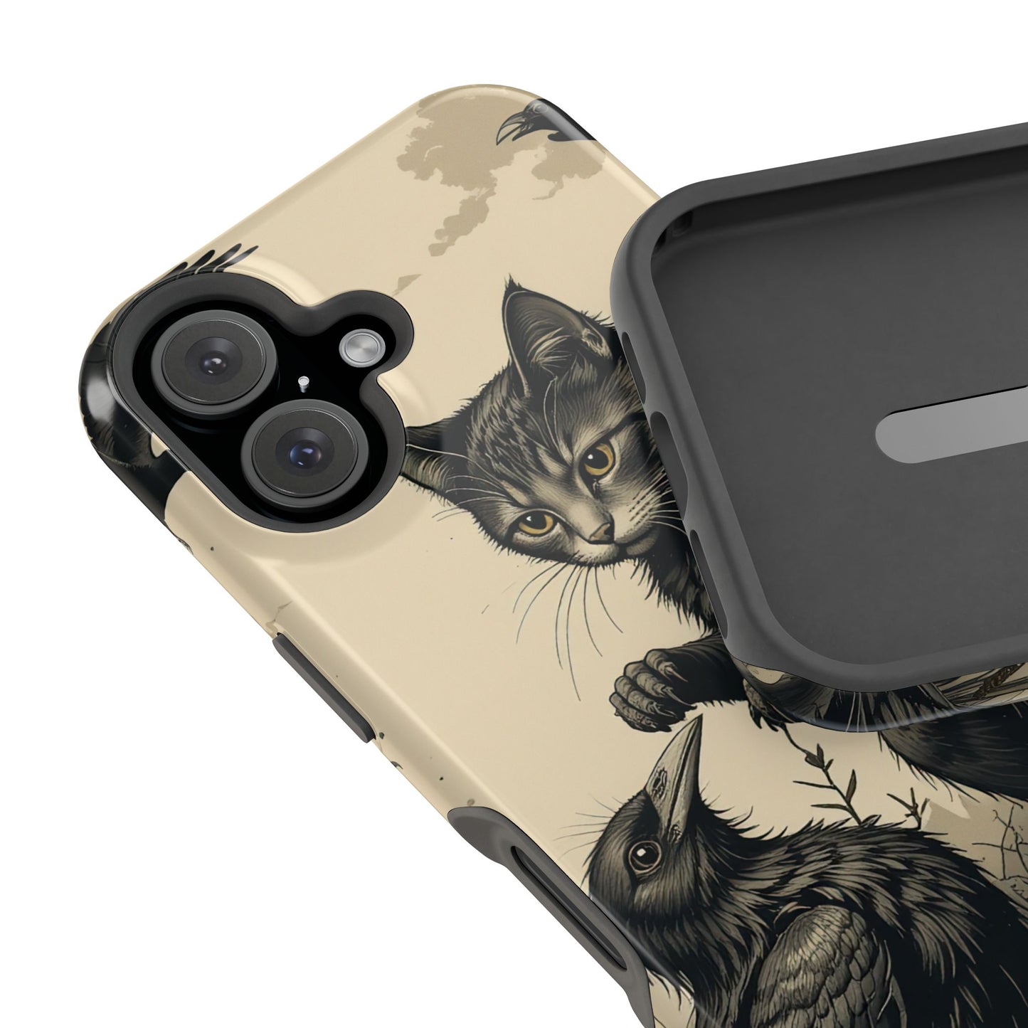 Black Cat MagSafe® iPhone Tough Case Dual Layer Robust
