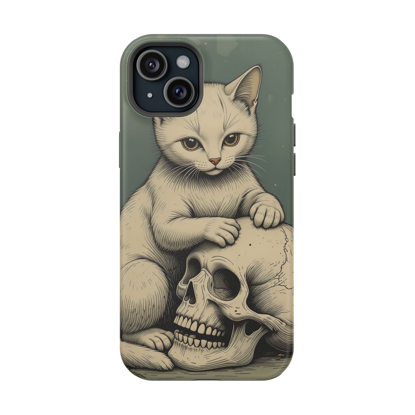 Cat & Skull MagSafe® iPhone Tough Case Dual Layer Robust