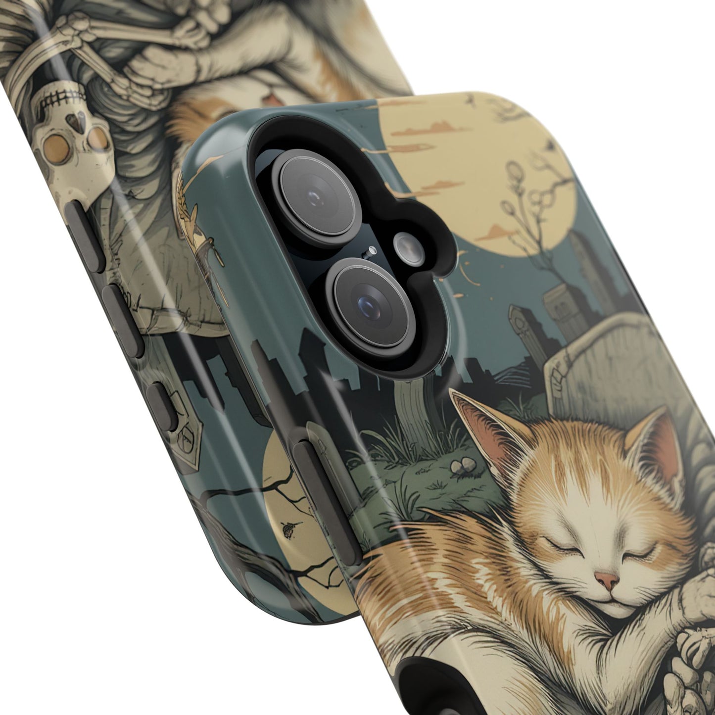 Graveyard Cat MagSafe® iPhone Tough Case Dual Layer Robust