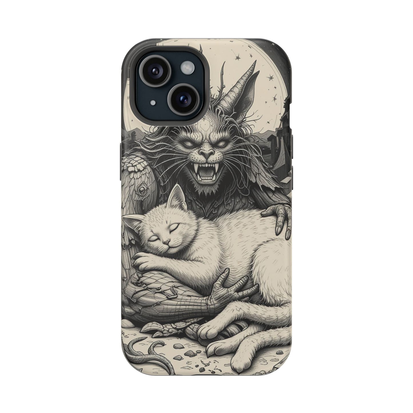 Demon's Cat MagSafe® iPhone Tough Case Dual Layer Robust