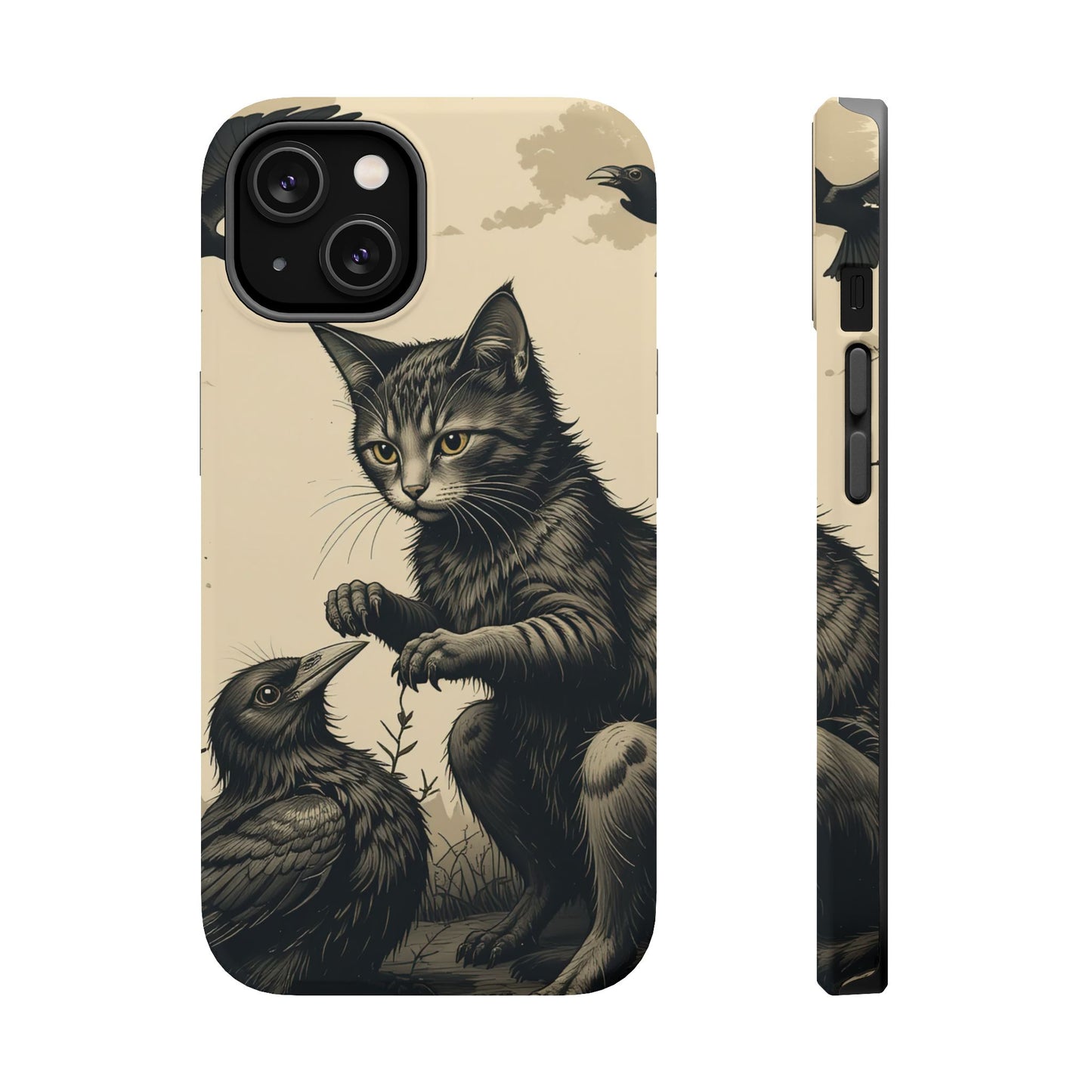Black Cat MagSafe® iPhone Tough Case Dual Layer Robust