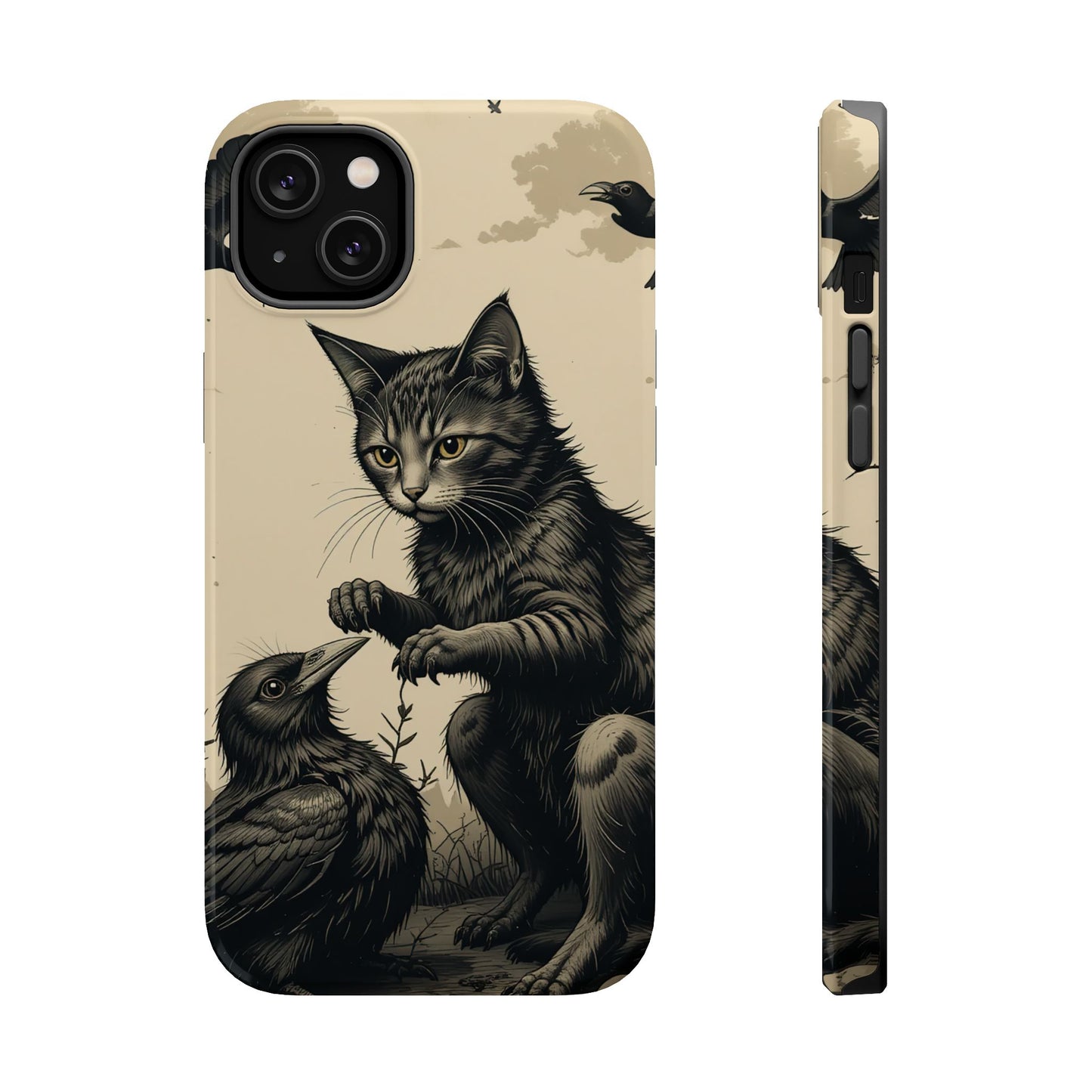 Black Cat MagSafe® iPhone Tough Case Dual Layer Robust