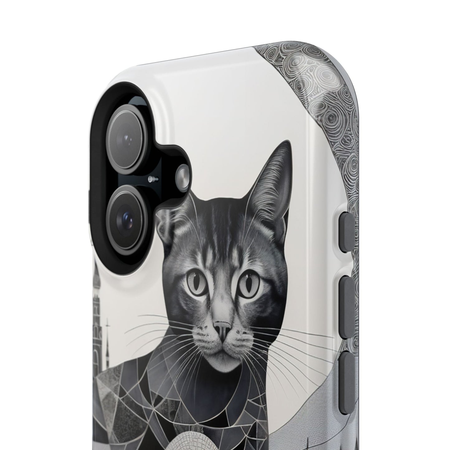 Abstract Cat MagSafe® iPhone Tough Case Dual Layer Robust