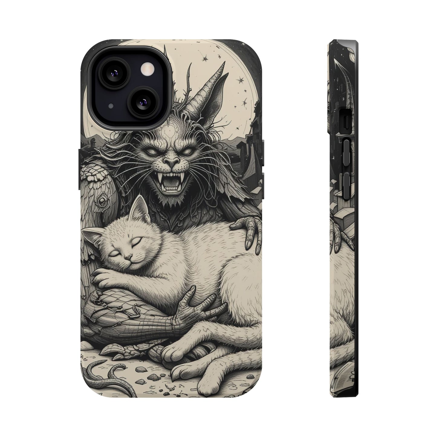 Demon's Cat MagSafe® iPhone Tough Case Dual Layer Robust