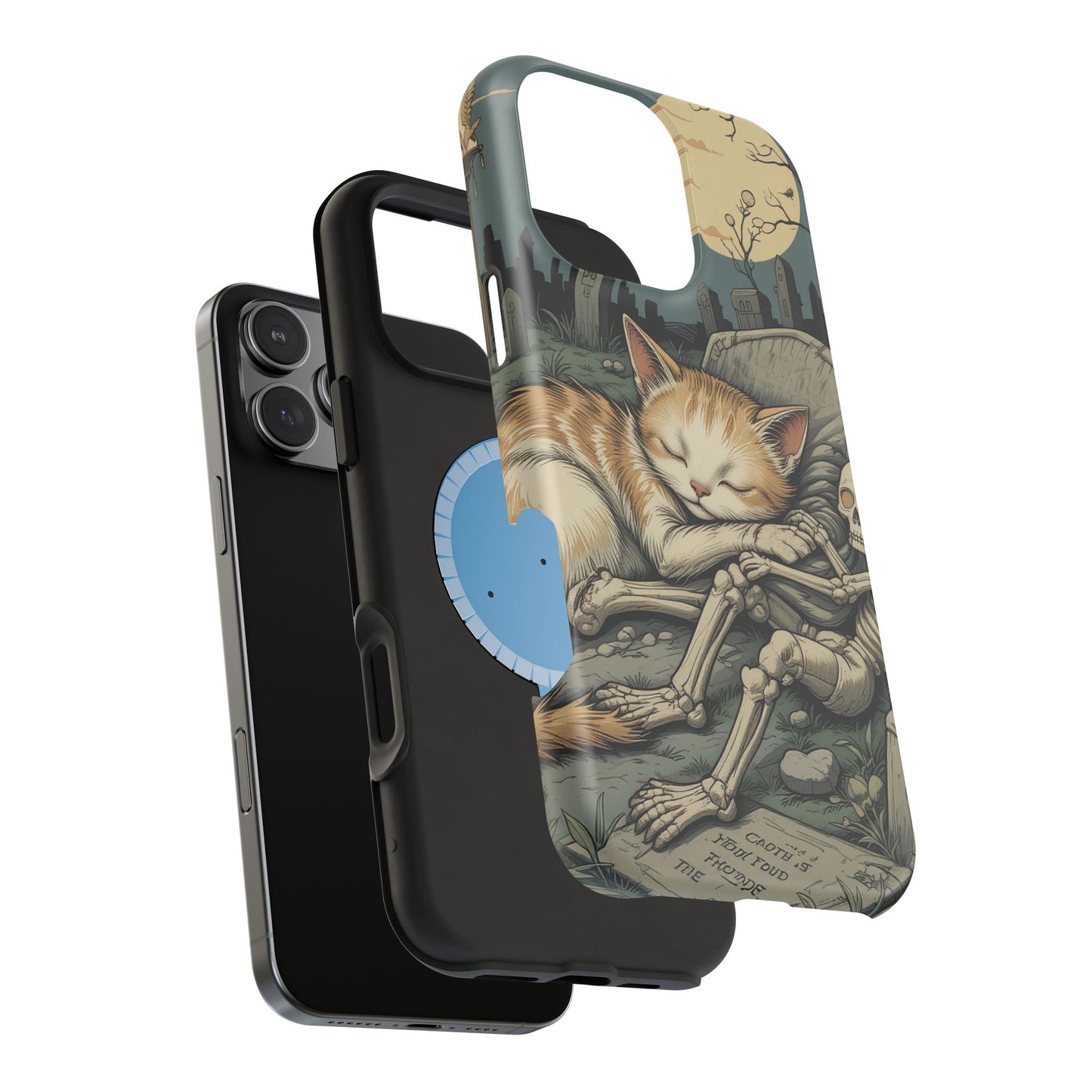 Graveyard Cat MagSafe® iPhone Tough Case Dual Layer Robust