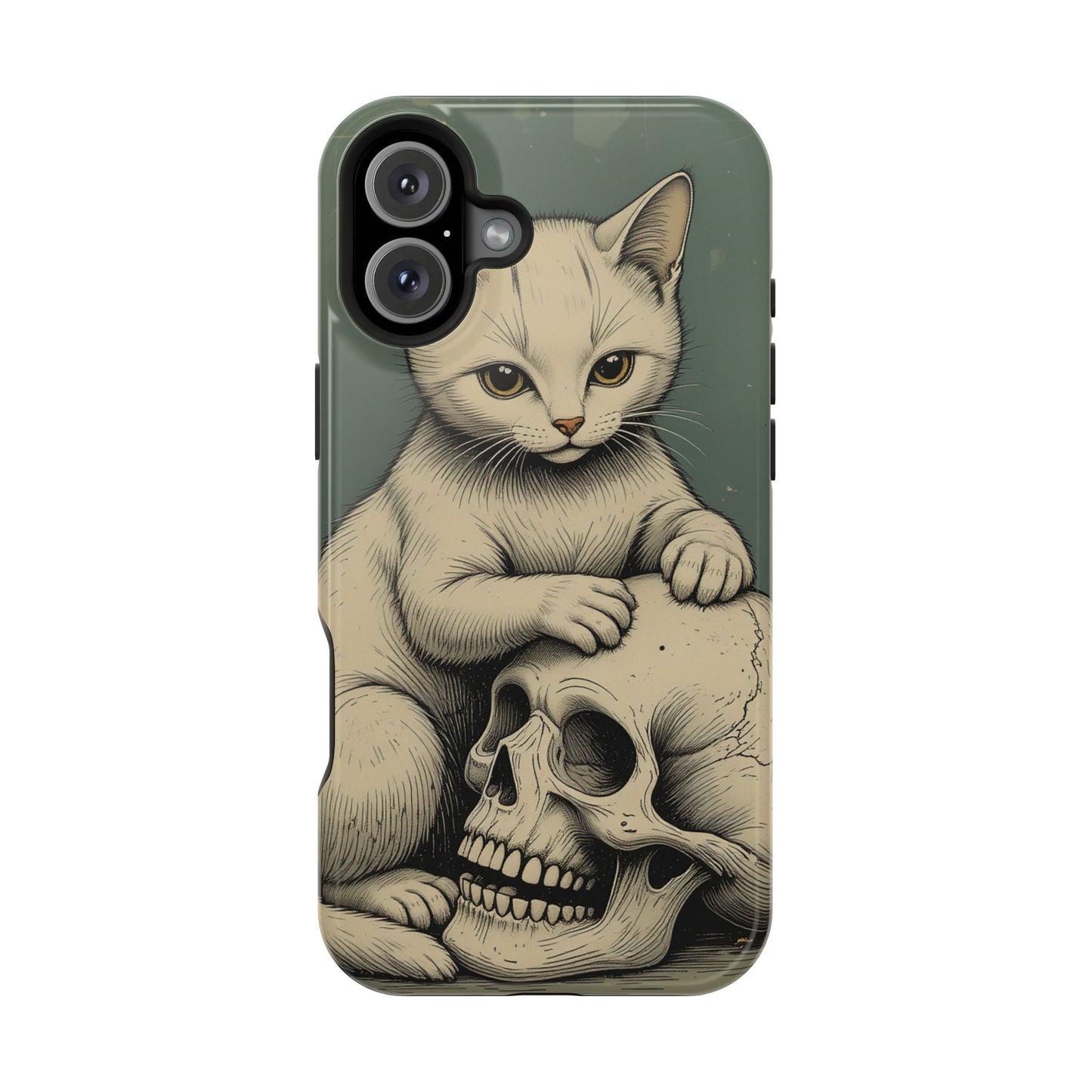 Cat & Skull MagSafe® iPhone Tough Case Dual Layer Robust