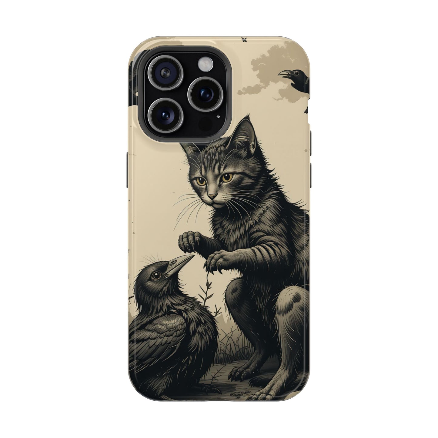 Black Cat MagSafe® iPhone Tough Case Dual Layer Robust