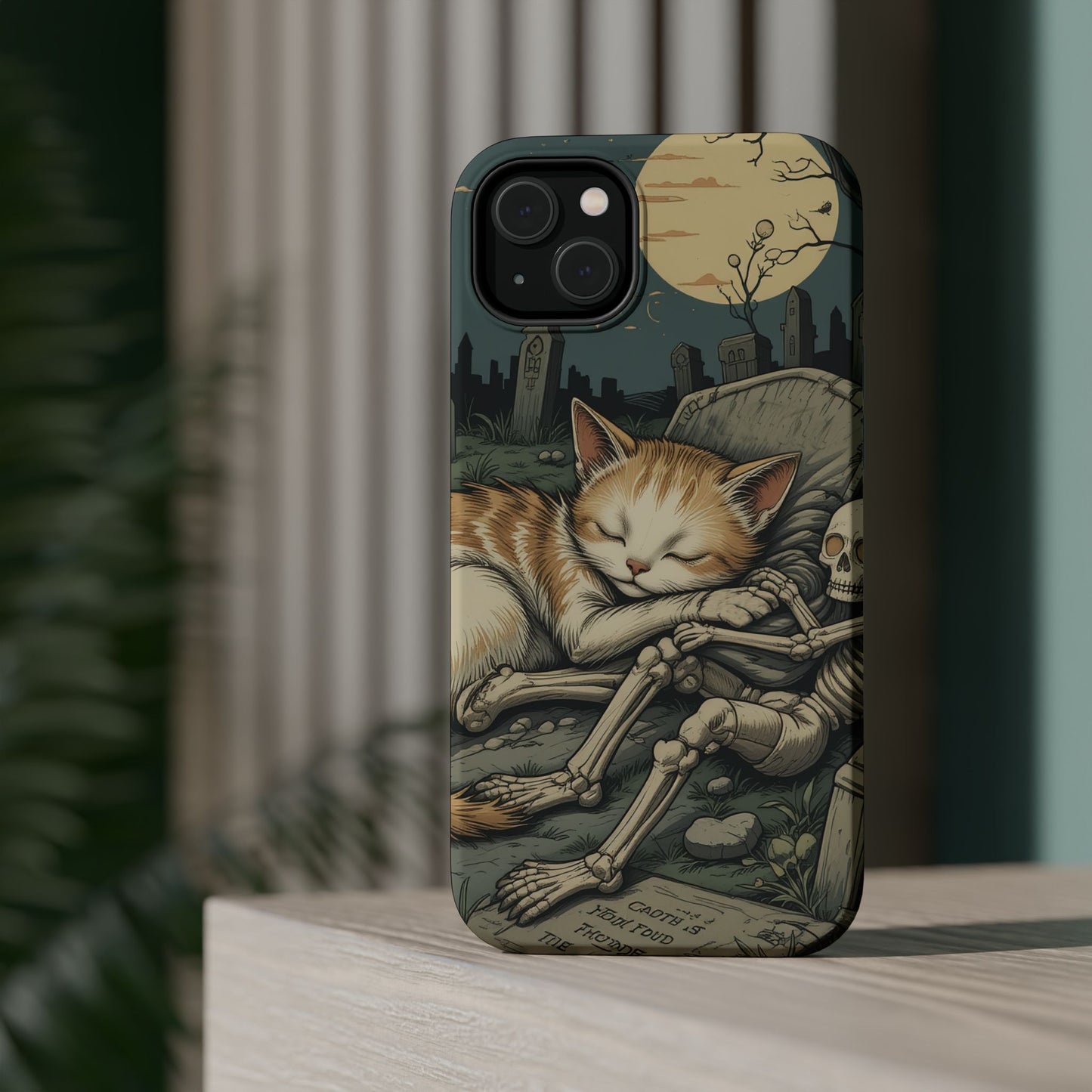 Graveyard Cat MagSafe® iPhone Tough Case Dual Layer Robust