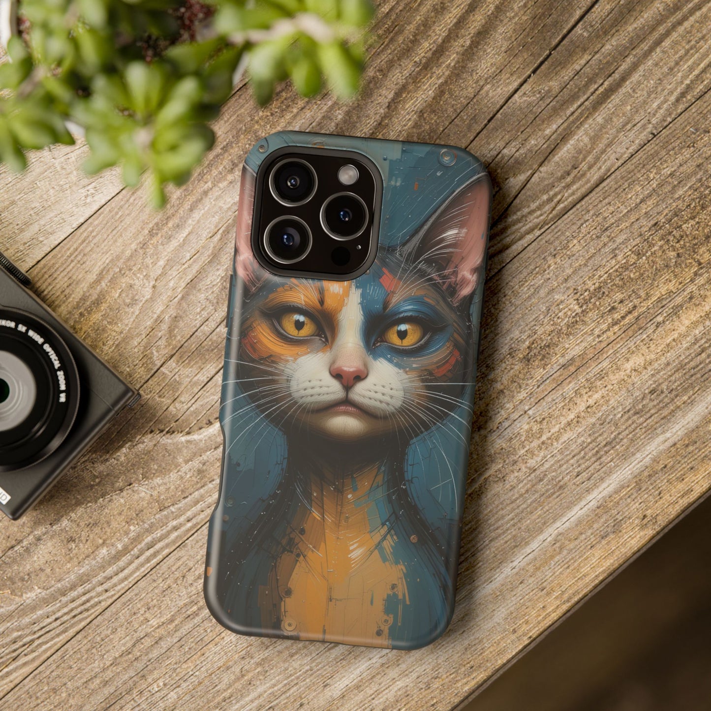 Cat Painting MagSafe® iPhone Tough Case Dual Layer Robust
