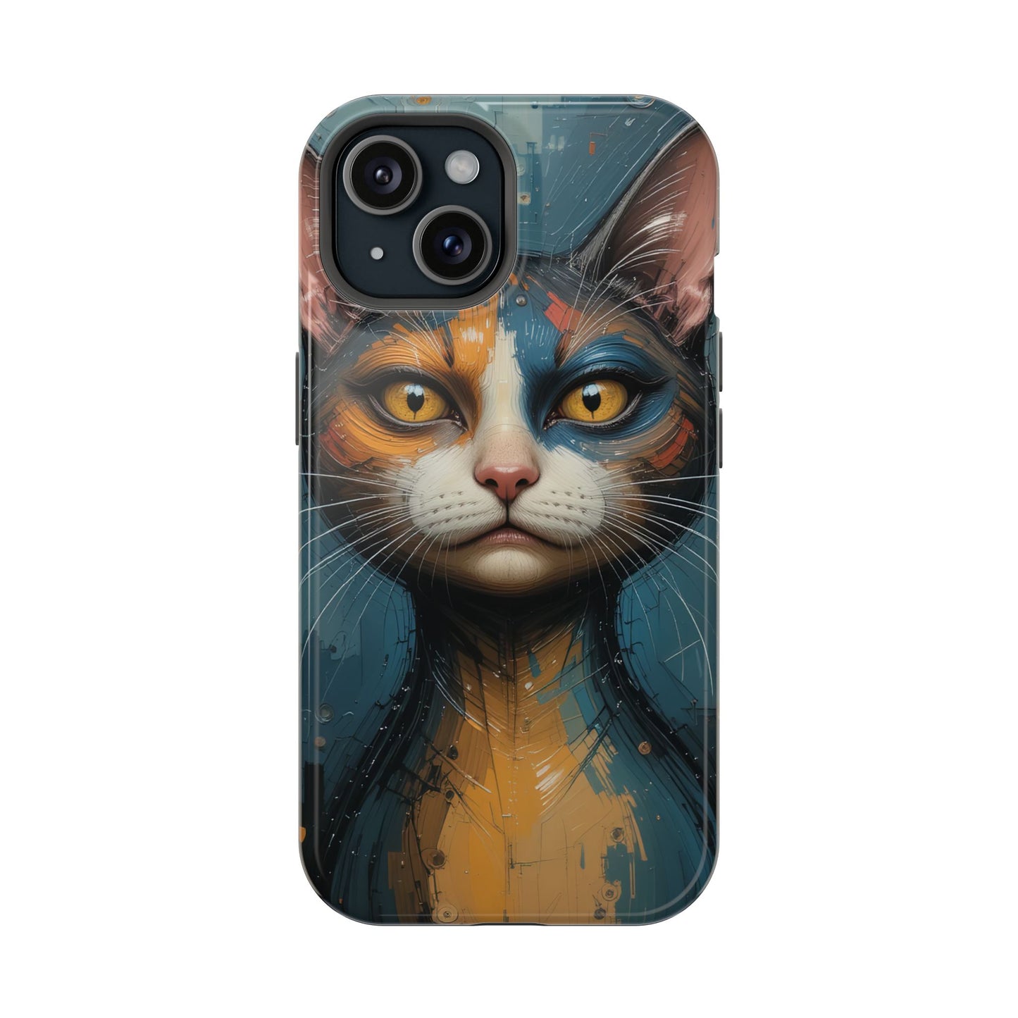 Cat Painting MagSafe® iPhone Tough Case Dual Layer Robust
