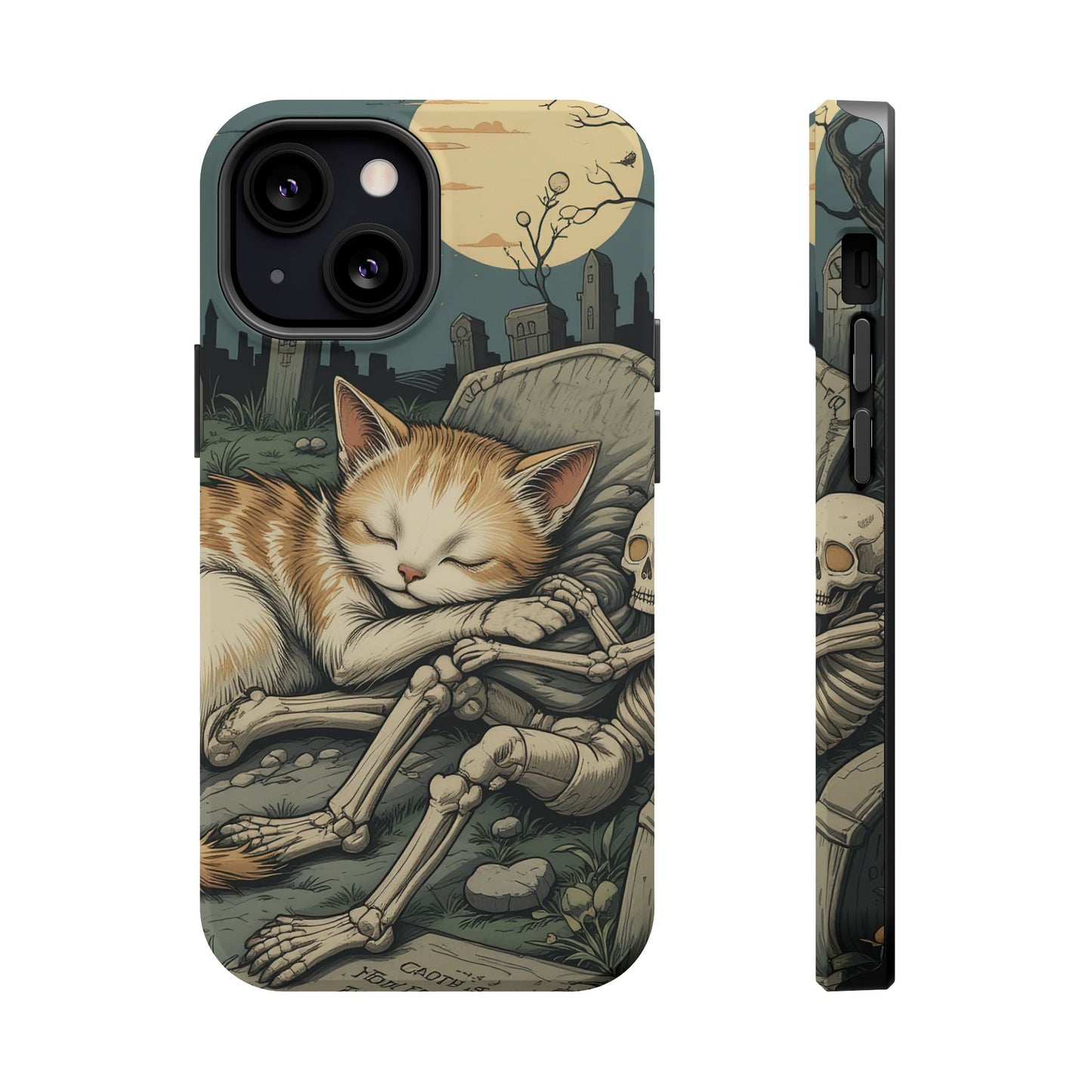 Graveyard Cat MagSafe® iPhone Tough Case Dual Layer Robust