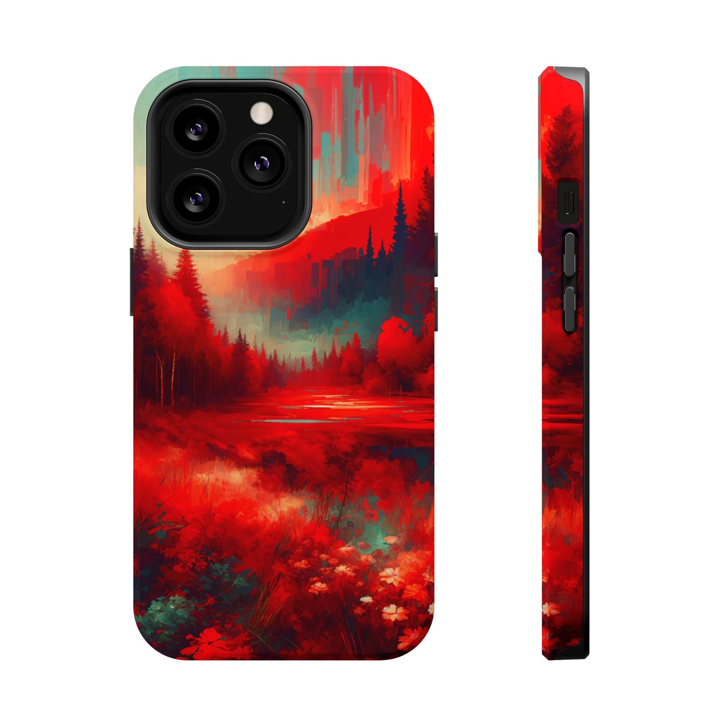Red Nature MagSafe® iPhone Tough Case Dual Layer Robust