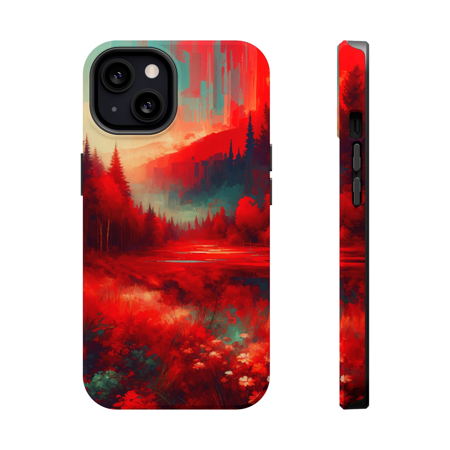 Red Nature MagSafe® iPhone Tough Case Dual Layer Robust