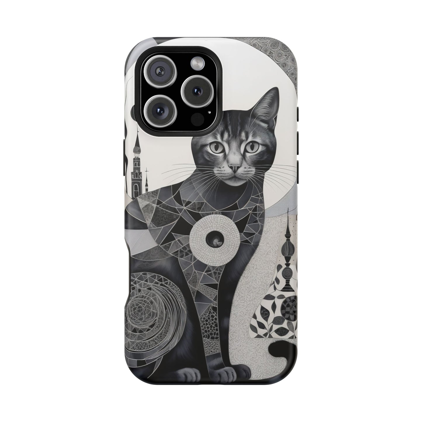 Abstract Cat MagSafe® iPhone Tough Case Dual Layer Robust
