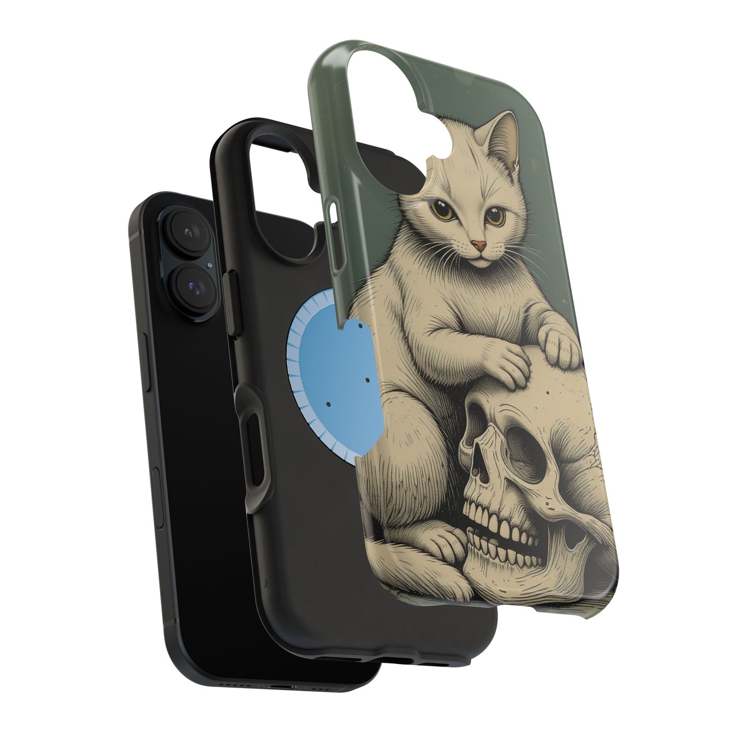 Cat & Skull MagSafe® iPhone Tough Case Dual Layer Robust