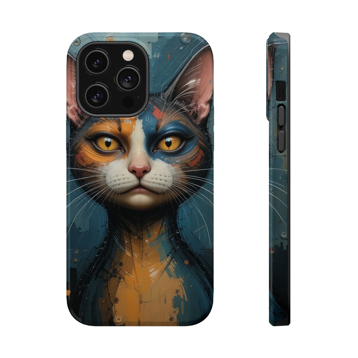 Cat Painting MagSafe® iPhone Tough Case Dual Layer Robust