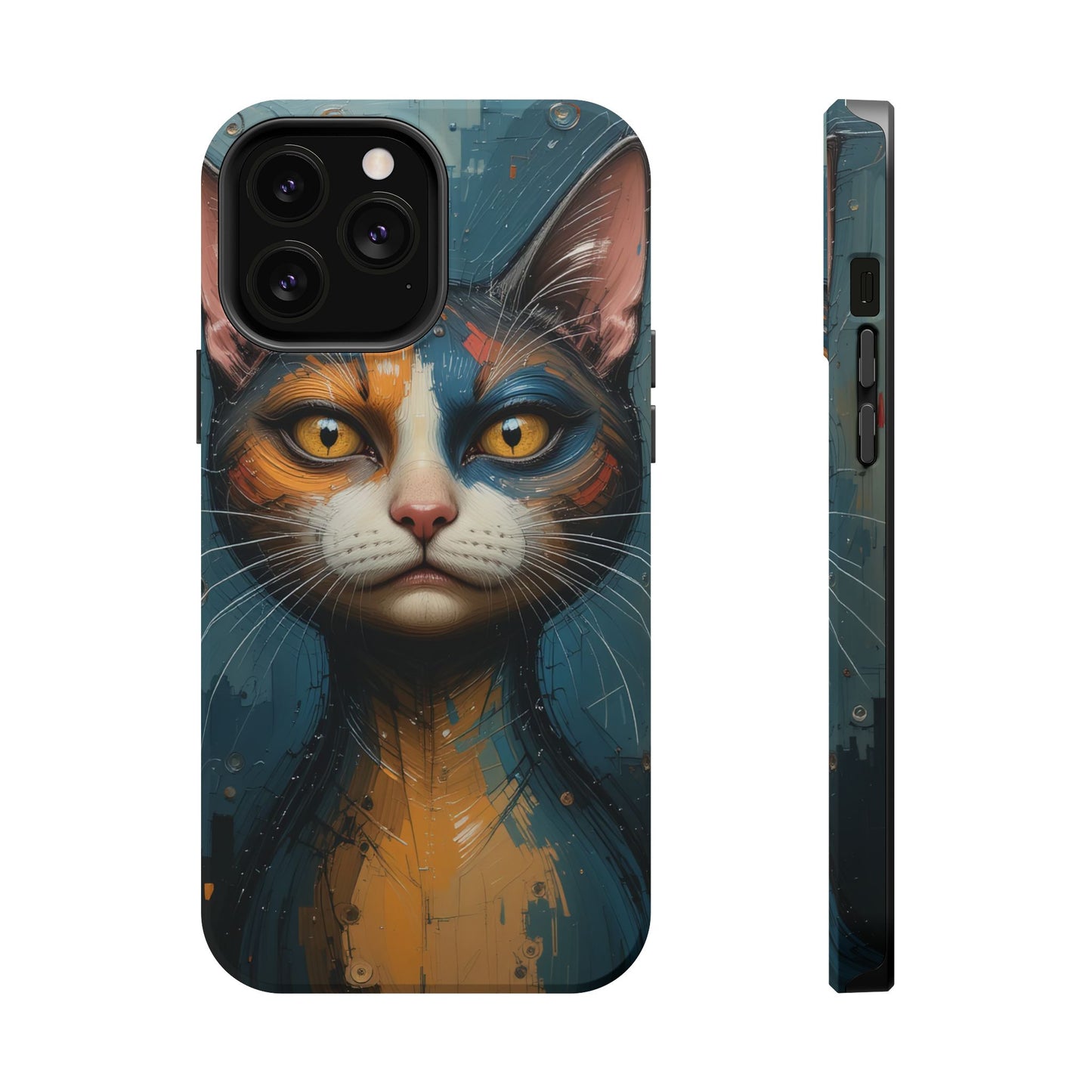 Cat Painting MagSafe® iPhone Tough Case Dual Layer Robust