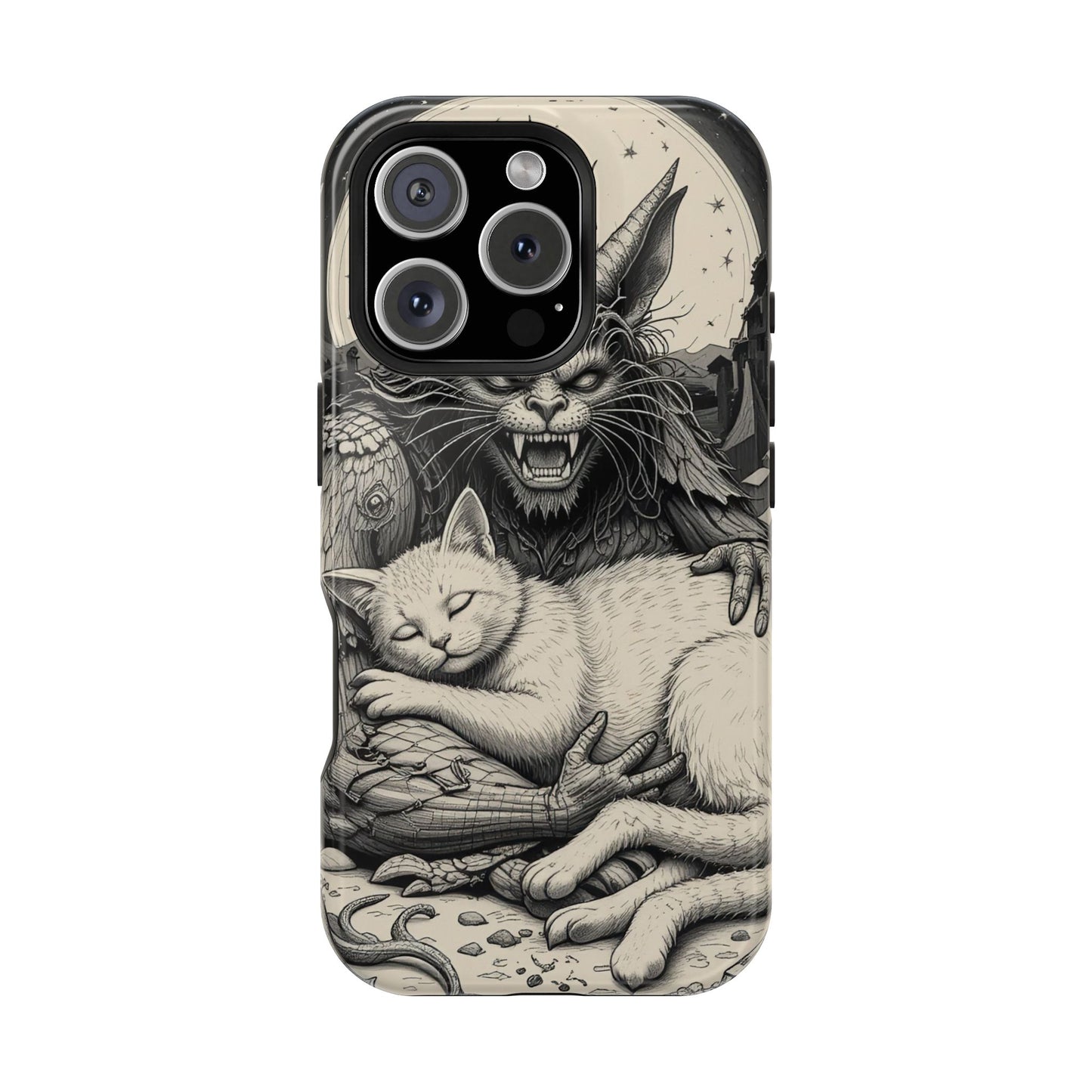 Demon's Cat MagSafe® iPhone Tough Case Dual Layer Robust