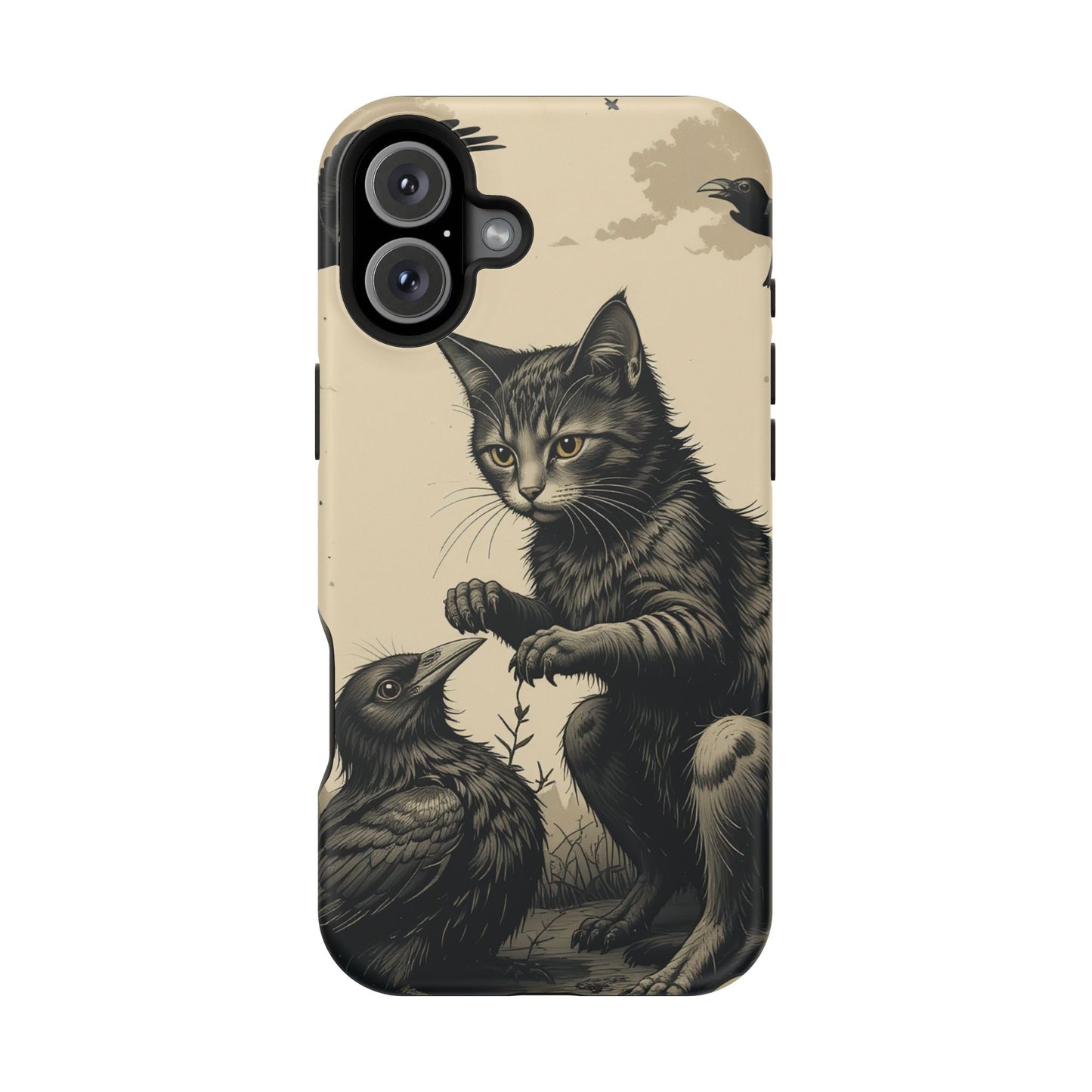 Black Cat MagSafe® iPhone Tough Case Dual Layer Robust