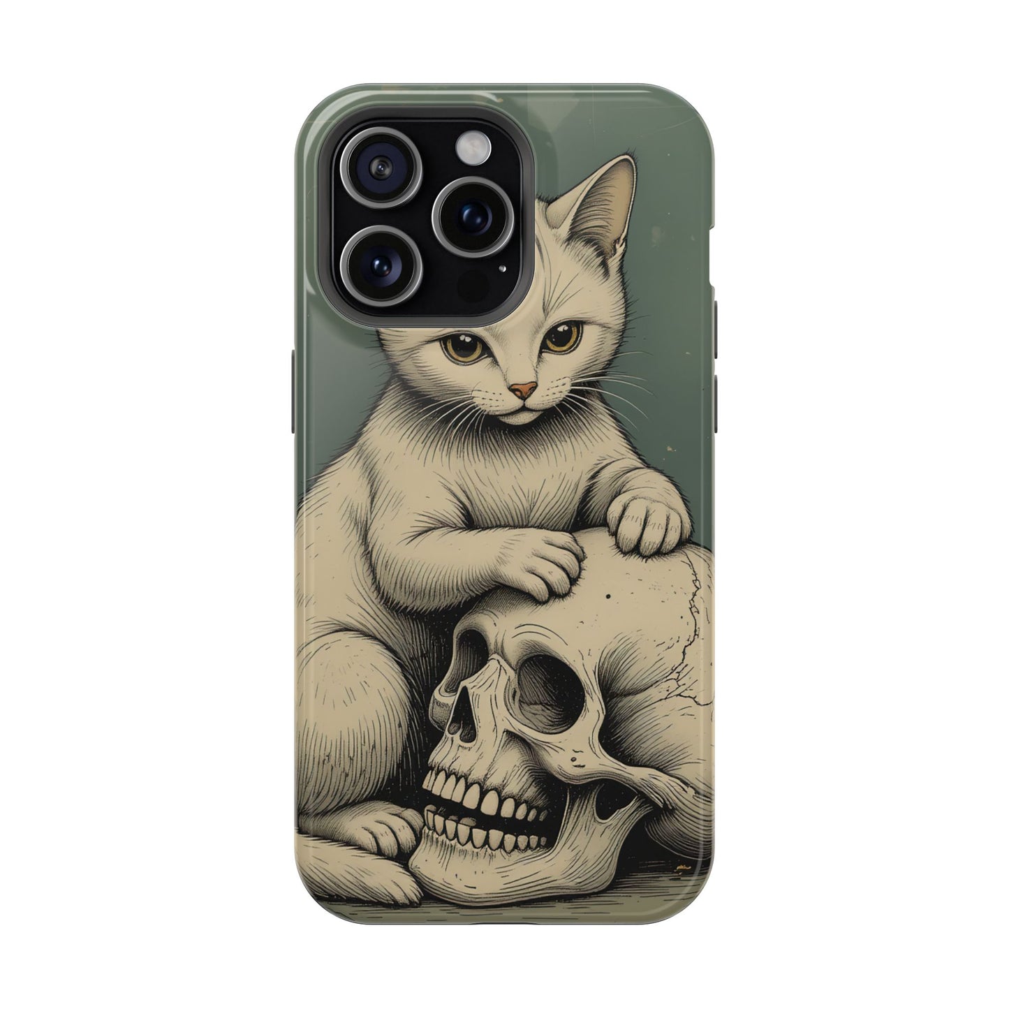 Cat & Skull MagSafe® iPhone Tough Case Dual Layer Robust