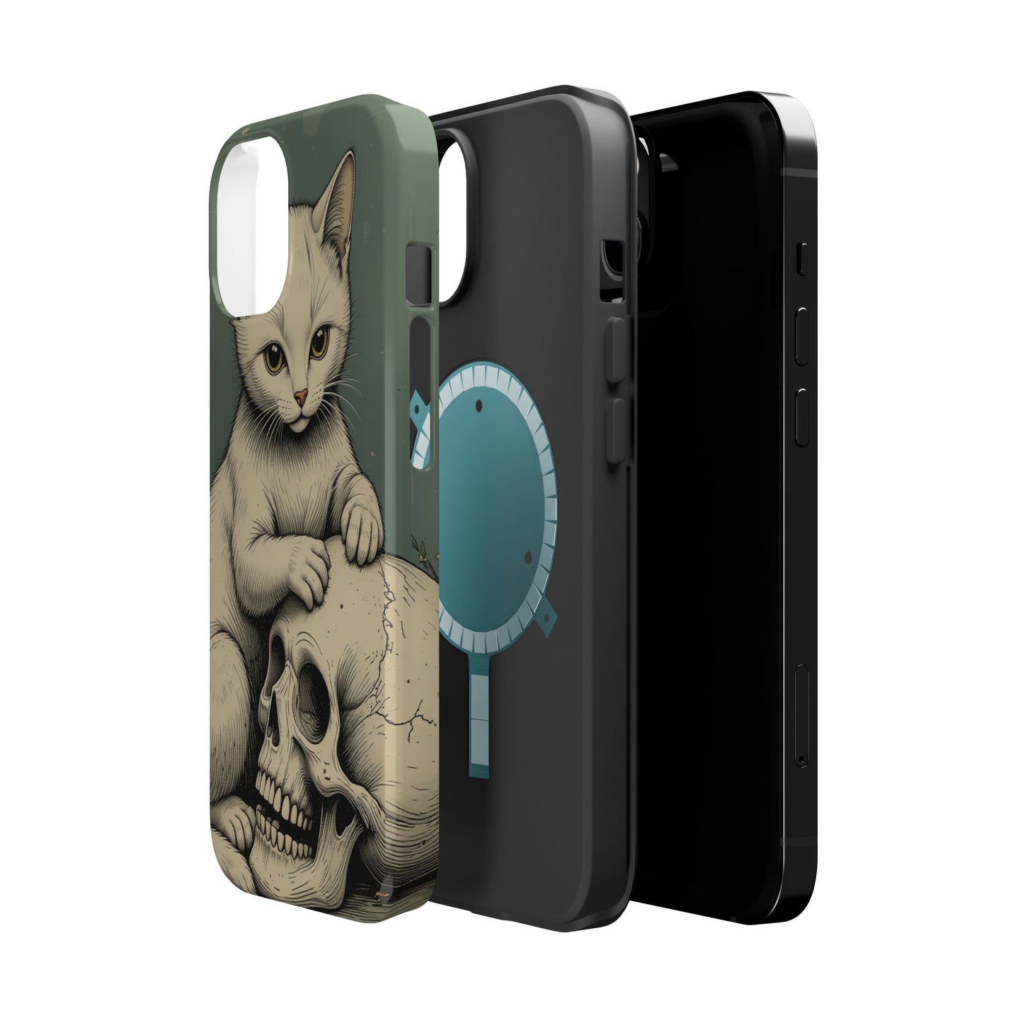 Cat & Skull MagSafe® iPhone Tough Case Dual Layer Robust