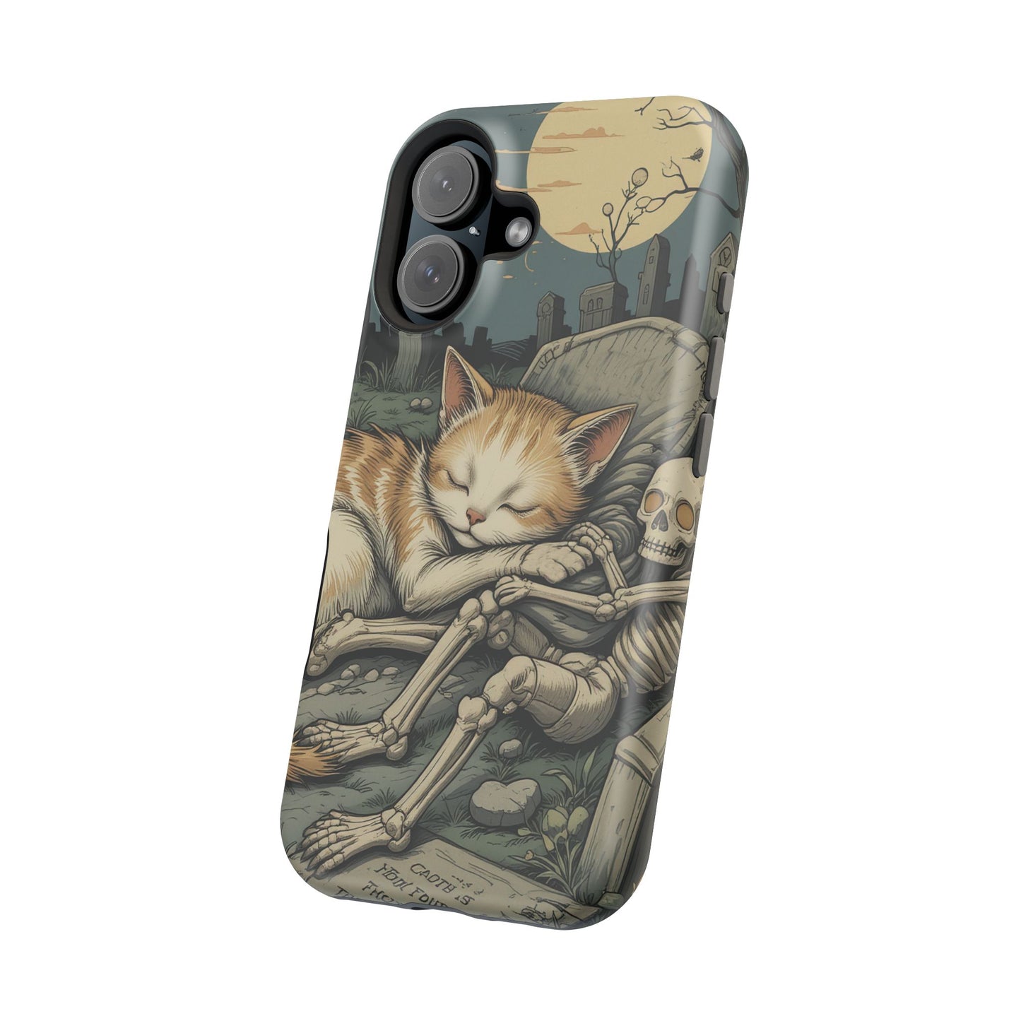Graveyard Cat MagSafe® iPhone Tough Case Dual Layer Robust