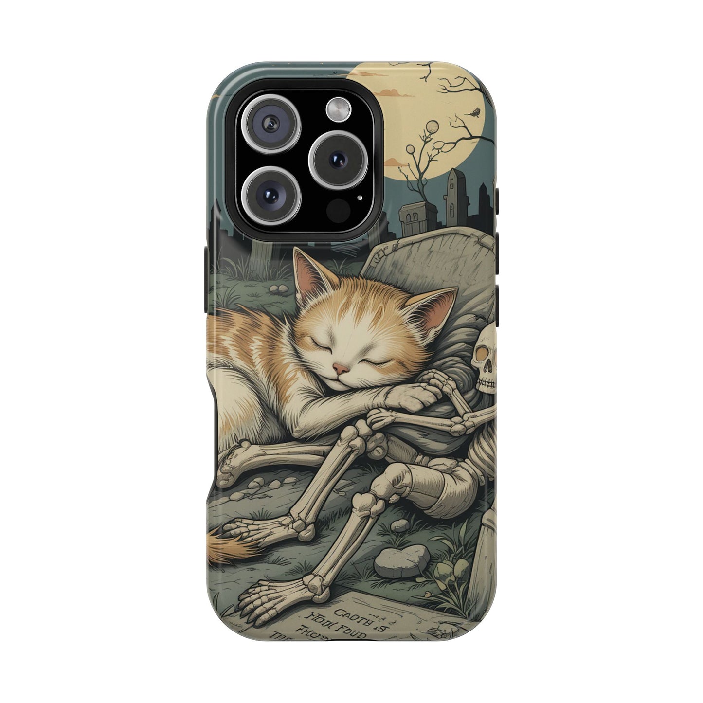 Graveyard Cat MagSafe® iPhone Tough Case Dual Layer Robust