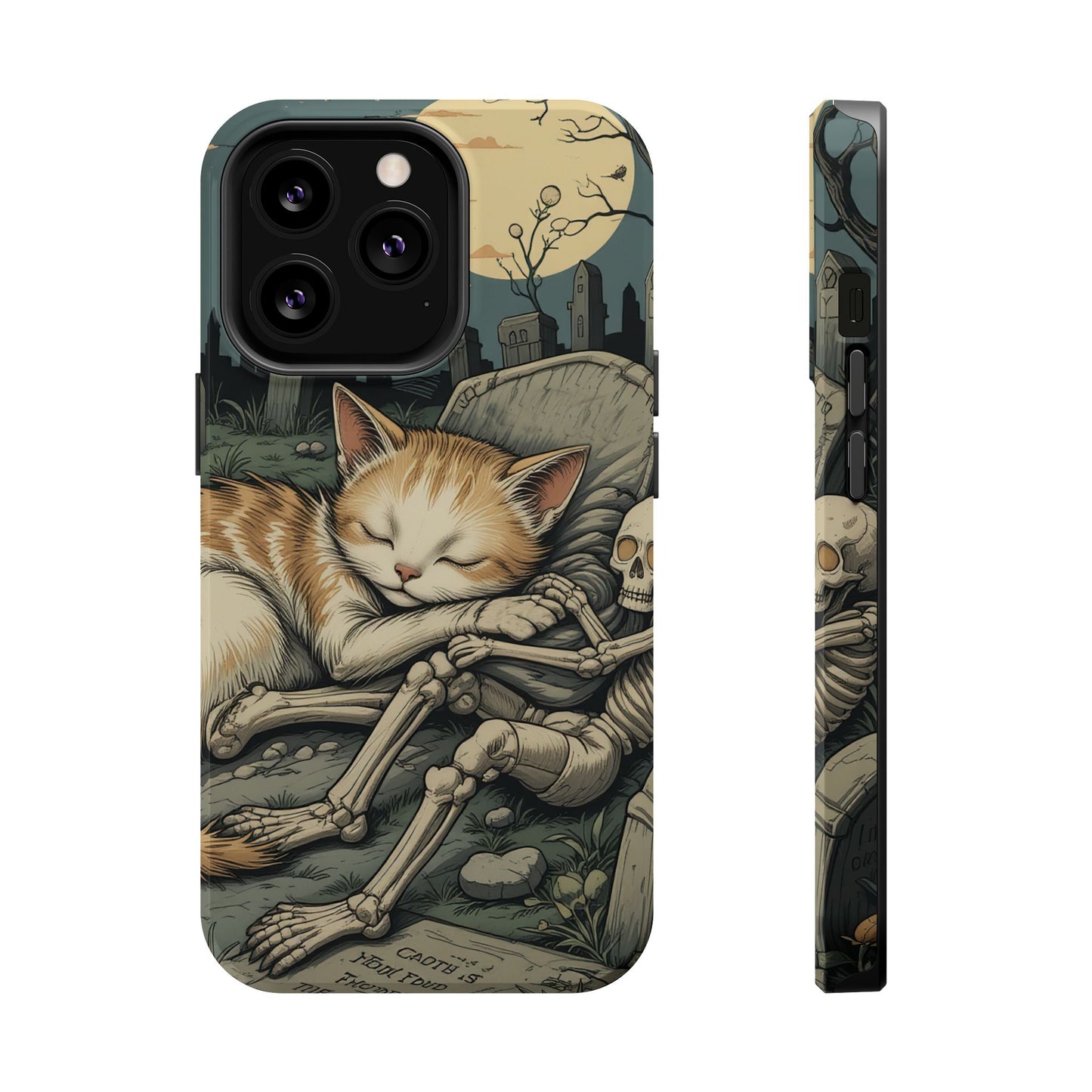 Graveyard Cat MagSafe® iPhone Tough Case Dual Layer Robust