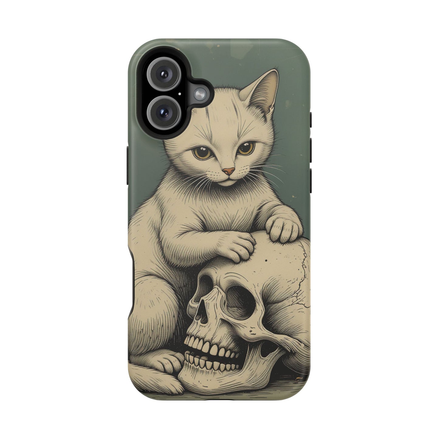 Cat & Skull MagSafe® iPhone Tough Case Dual Layer Robust