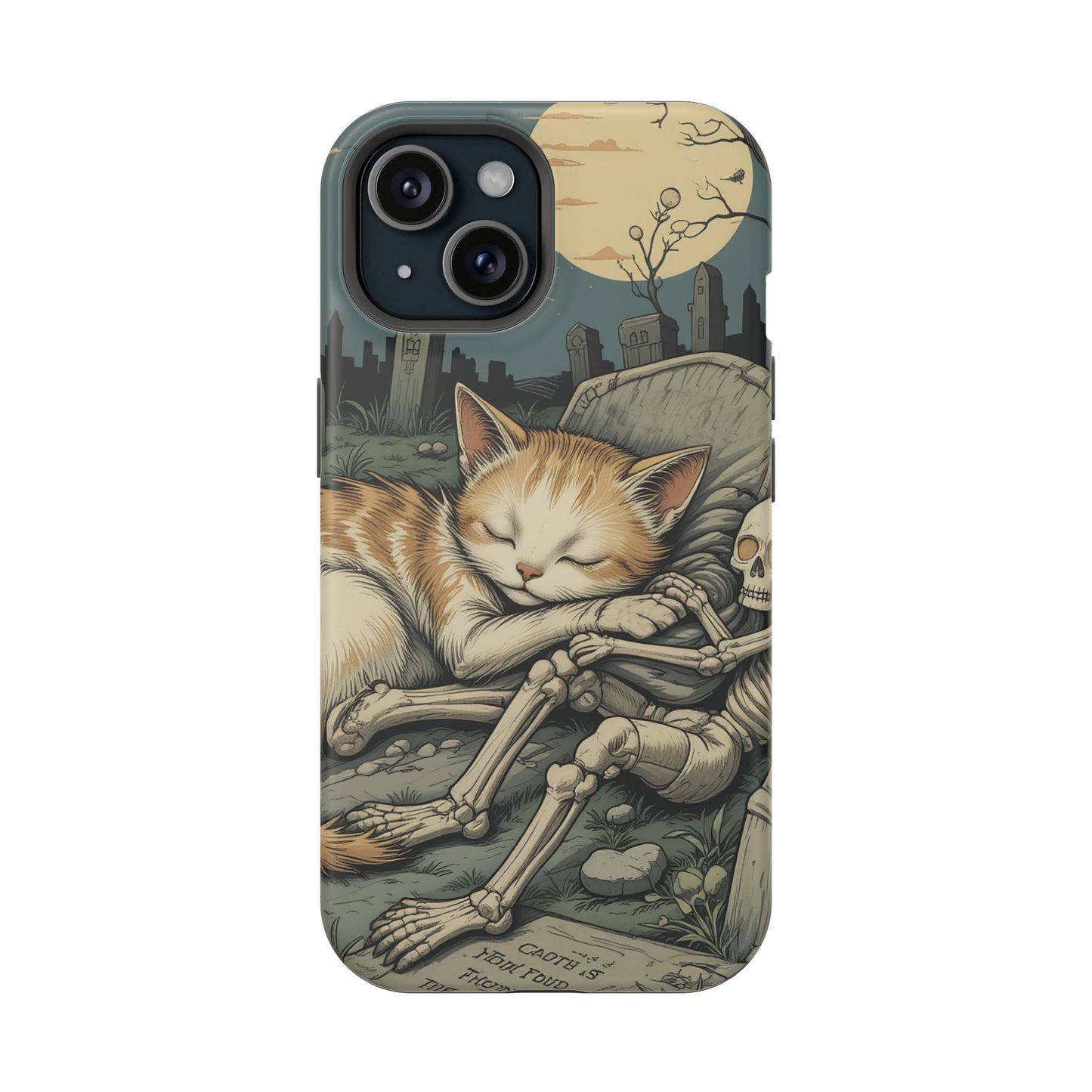Graveyard Cat MagSafe® iPhone Tough Case Dual Layer Robust